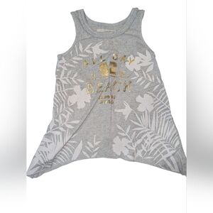 💟10/20$ H&M Kids Gray Tank Top with Gold Beach Print